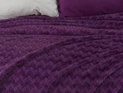 Плед из полиэстера KARVEN SUPER SOFT P944 BENZIA фиолетовый 200х220