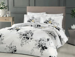 Постельное белье из сатина TAC DIGITAL LORRAINE серое евро