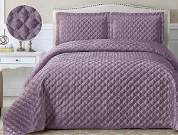 Покрывало с наволочками тонкое из велюра TANGO FRENCH CROWN FC-15 240х260