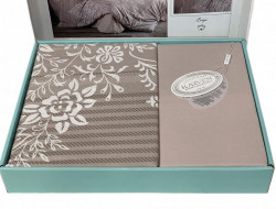 Постельное белье из ранфорса KARVEN N022 RUTE BEIGE V-1 50х70 (1шт), 70х70 (1шт) 1,5-спальное