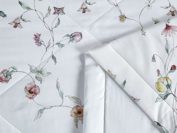 Постельное белье из египетского хлопка Premium с двумя летними одеялами ASABELLA Нежные мечты 50х70 (2шт) семейное