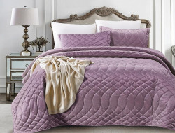 Покрывало с наволочками тонкое велюровое TANGO ROXETTE ROX-07 240х260