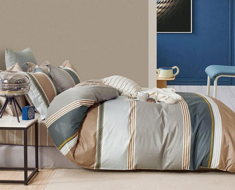 Постельное белье двухстороннее из твил-сатина SAILID BP-165-4 семейное