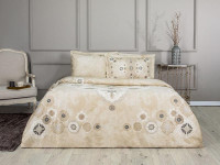 Постельное белье из люкс-сатина DELUX DIONE кофе евро