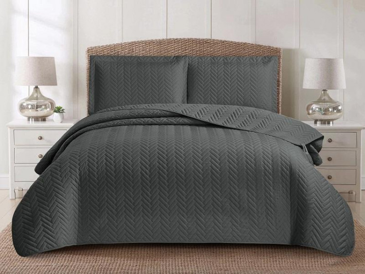 Покрывало тонкое из микрофибры TANGO AMZ MARRAKECH графит 215х240