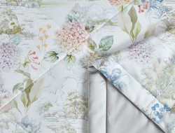 Постельное белье из египетского хлопка Premium с летним одеялом ASABELLA Акварель 50х70 (2шт) евро