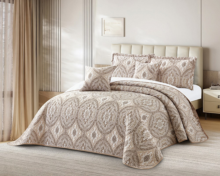 Покрывало с наволочками тонкое из полисатина TANGO LAFAYETTE орнамент 220х240