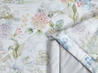 Постельное белье из египетского хлопка Premium с двумя летними одеялами ASABELLA Акварель 50х70 (2шт) семейное