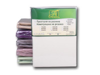 Простыня на резинке из сатина АЛЬВИТЕК молочная 180х200х25