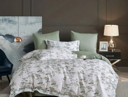 Постельное белье из египетского хлопка Premium ASABELLA Веточки весны 50х70 (2шт) и 70х70 (2шт) евро