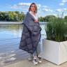 Дорожный плед-пончо пуховый GERMAN GRASS Travel Cape Plaid Grass Indigo 130х170
