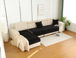 Набор накидок на диван из микрофибры TANGO SOFA черный 90х160 (2шт)