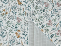 Постельное белье с летним одеялом из сатина ASABELLA Флористика 50х70 (2шт) евро