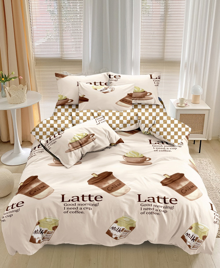 Постельное белье из твил-сатина TANGO латте 70х70 (2шт) 1,5-спальное