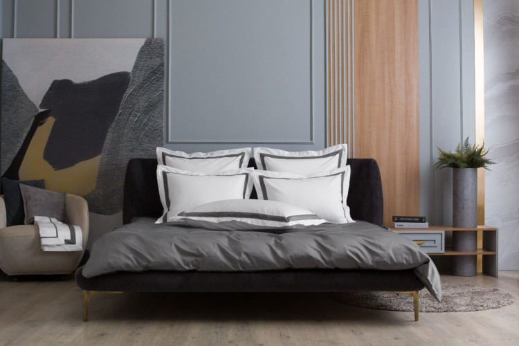 Комплект наволочек из египетского хлопка GERMAN GRASS с широкой отделкой Alpine Graphite Allure Grass 70х70 (2шт)