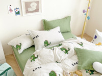 Постельное белье из твил-сатина TANGO динозаврики 50х70 (2шт) 1,5-спальное