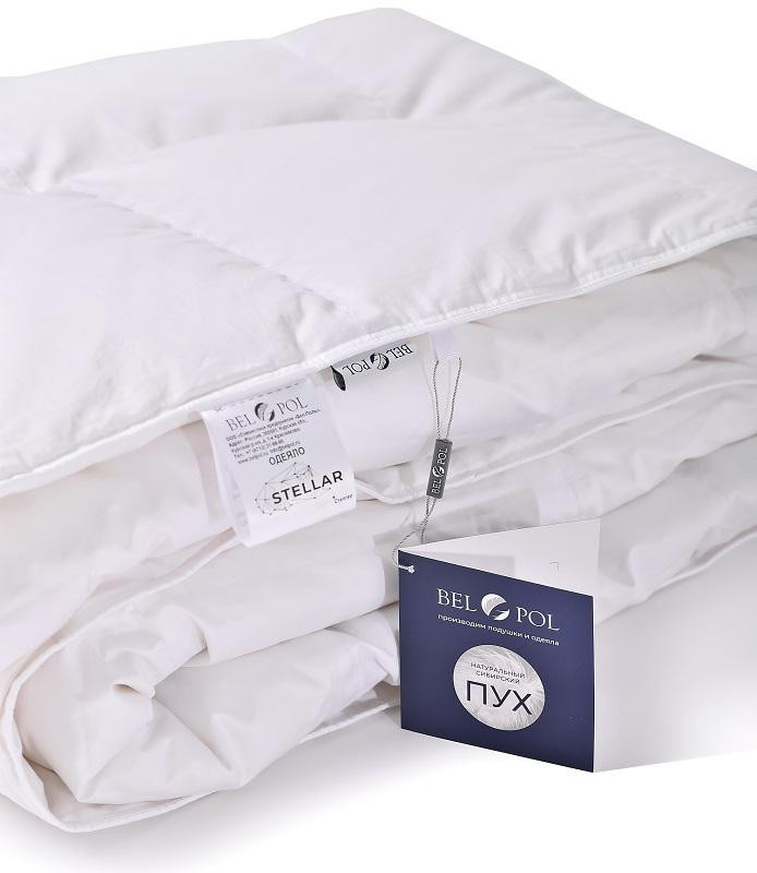 Одеяло кассетное из белого гусиного пуха BELPOL STELLAR 140х205 теплое
