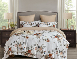Постельное белье из фланели ASABELLA Розы Ренуара 50х70 (2шт) и 70х70 (2шт) евро
