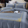 Постельное белье из сатина с вышивкой KARVEN N008-661 50х70 (2шт), 70х70 (2шт) евро
